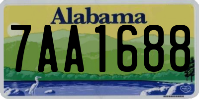 AL license plate 7AA1688