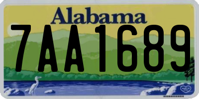 AL license plate 7AA1689