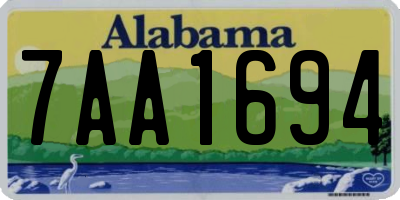 AL license plate 7AA1694