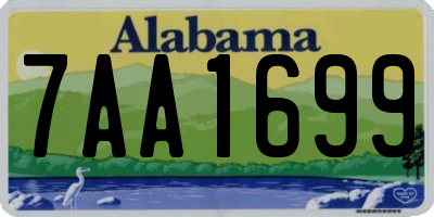 AL license plate 7AA1699