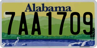 AL license plate 7AA1709