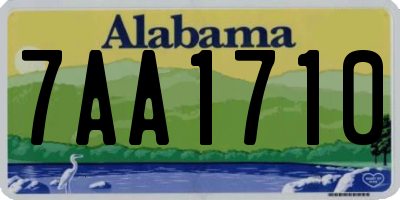 AL license plate 7AA1710