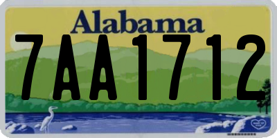 AL license plate 7AA1712