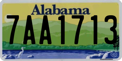 AL license plate 7AA1713