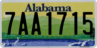 AL license plate 7AA1715
