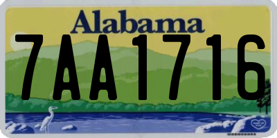 AL license plate 7AA1716