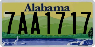 AL license plate 7AA1717
