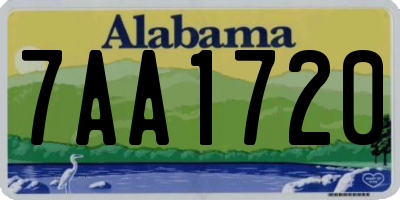 AL license plate 7AA1720