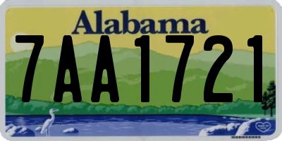 AL license plate 7AA1721