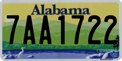AL license plate 7AA1722