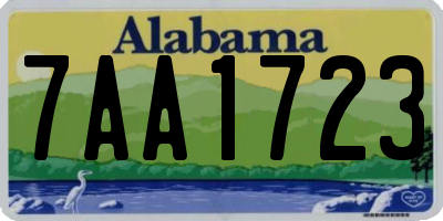 AL license plate 7AA1723