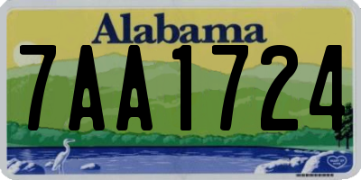 AL license plate 7AA1724