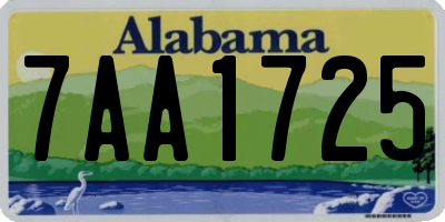 AL license plate 7AA1725