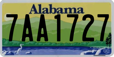 AL license plate 7AA1727
