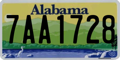 AL license plate 7AA1728