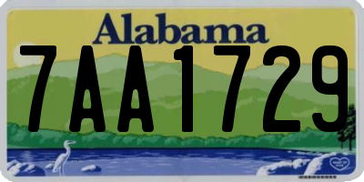 AL license plate 7AA1729