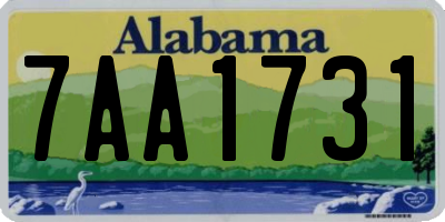 AL license plate 7AA1731