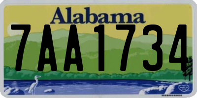 AL license plate 7AA1734