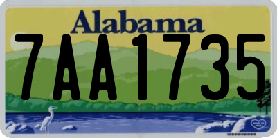 AL license plate 7AA1735