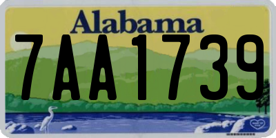 AL license plate 7AA1739