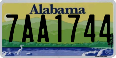 AL license plate 7AA1744