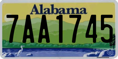 AL license plate 7AA1745