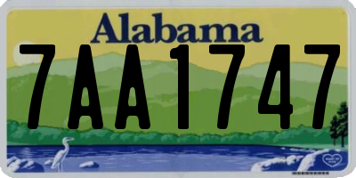 AL license plate 7AA1747