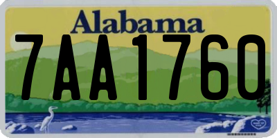 AL license plate 7AA1760