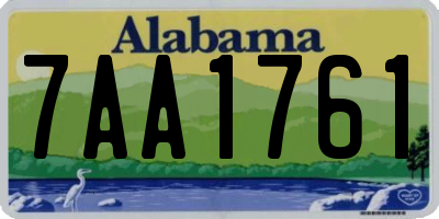 AL license plate 7AA1761