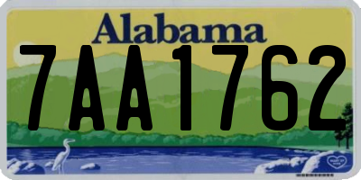 AL license plate 7AA1762