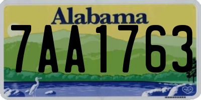 AL license plate 7AA1763