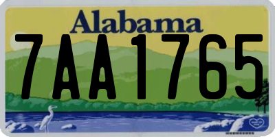 AL license plate 7AA1765