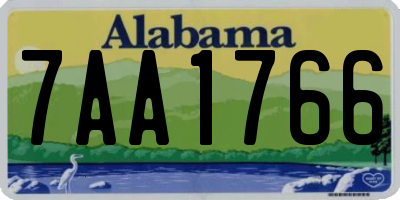 AL license plate 7AA1766