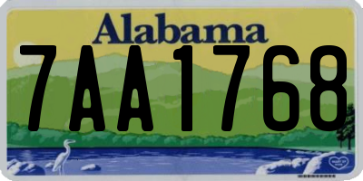 AL license plate 7AA1768