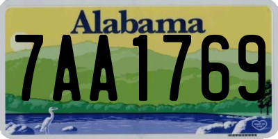 AL license plate 7AA1769