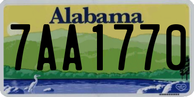 AL license plate 7AA1770