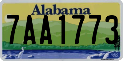 AL license plate 7AA1773