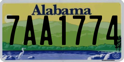 AL license plate 7AA1774