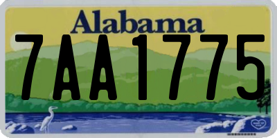 AL license plate 7AA1775