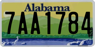 AL license plate 7AA1784