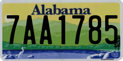 AL license plate 7AA1785