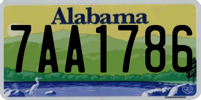AL license plate 7AA1786