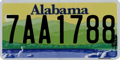AL license plate 7AA1788