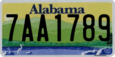 AL license plate 7AA1789