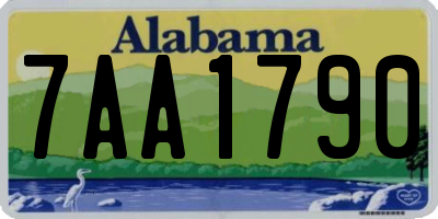 AL license plate 7AA1790