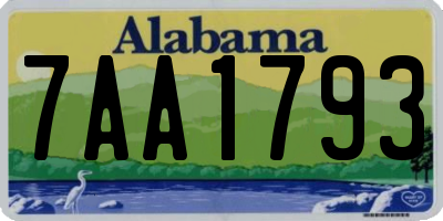 AL license plate 7AA1793