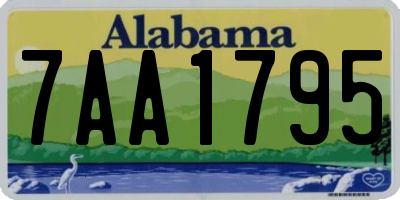 AL license plate 7AA1795