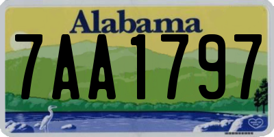 AL license plate 7AA1797