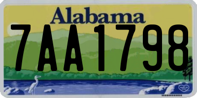 AL license plate 7AA1798