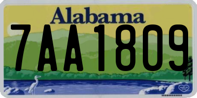 AL license plate 7AA1809